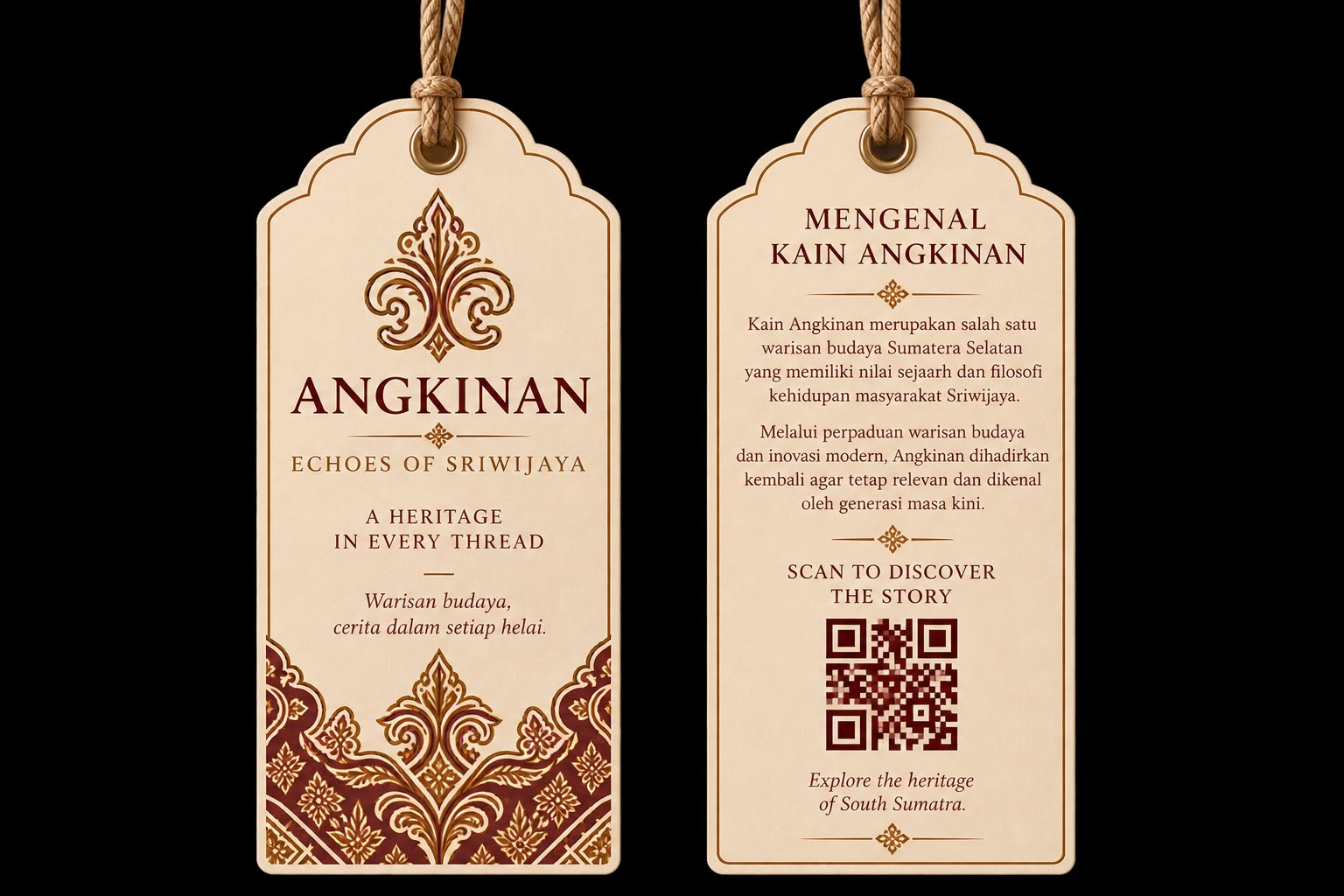 Dokumentasi arsip dan hangtag interaktif berbasis QR Code Angkinan